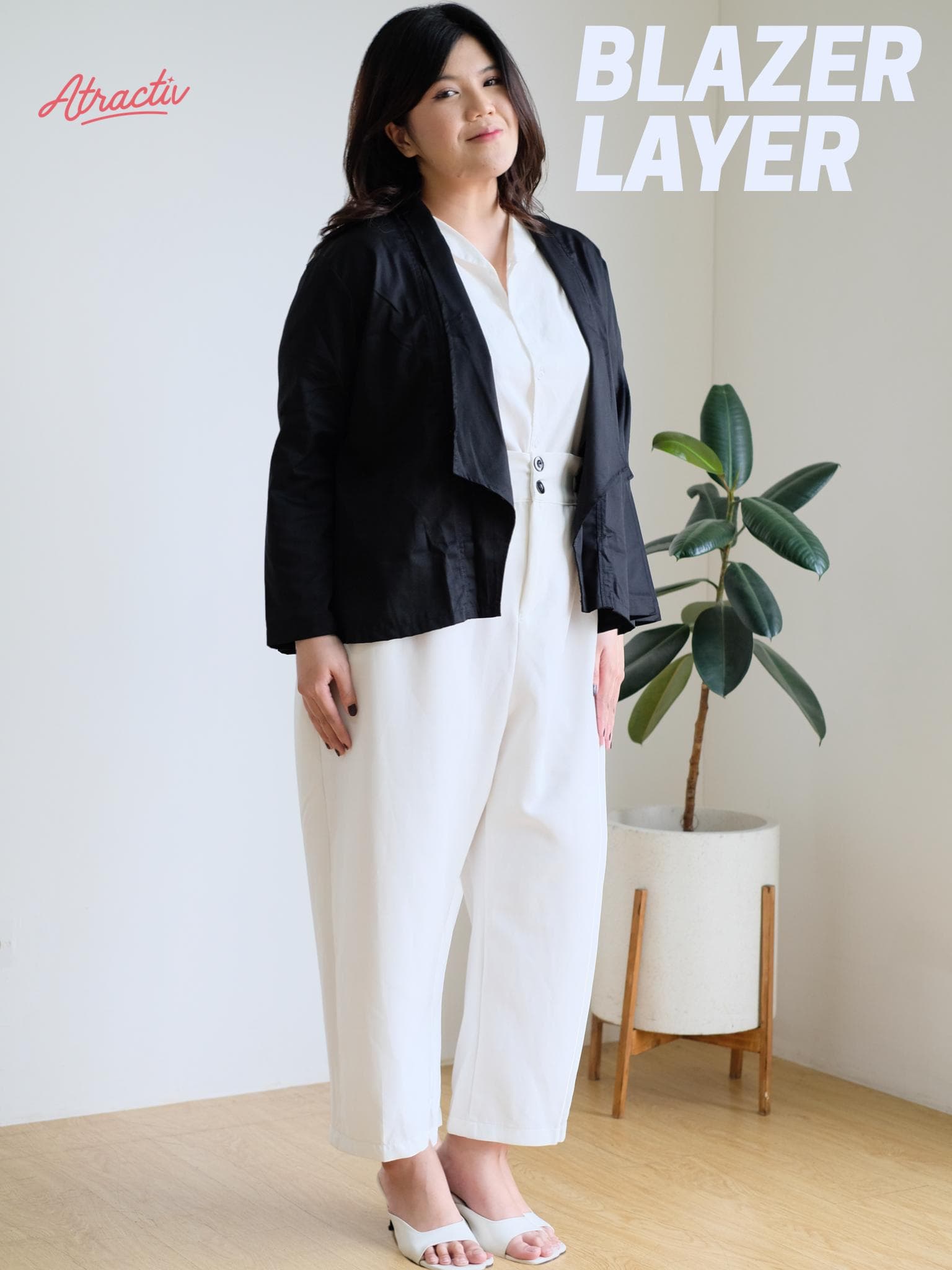 Blazer Layer Premium Hitam ATRACTIV